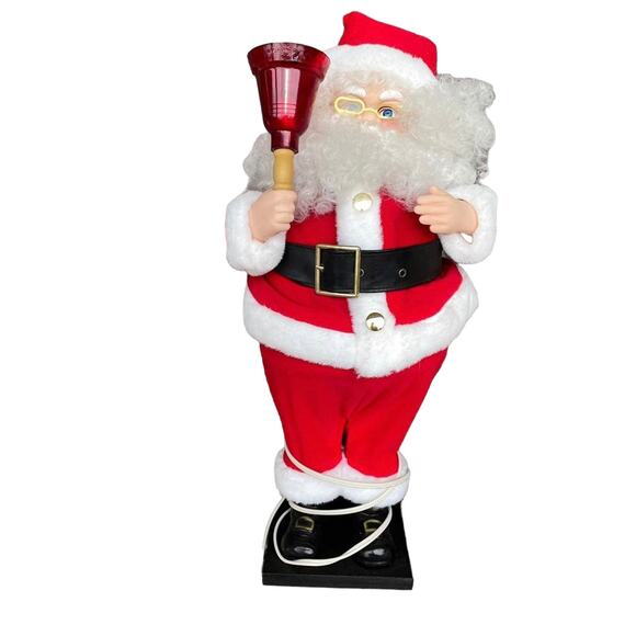 Vintage Telco Christmas Motionettes Santa Claus w/ Bell 1980s Animated READ - Picture 2 of 16